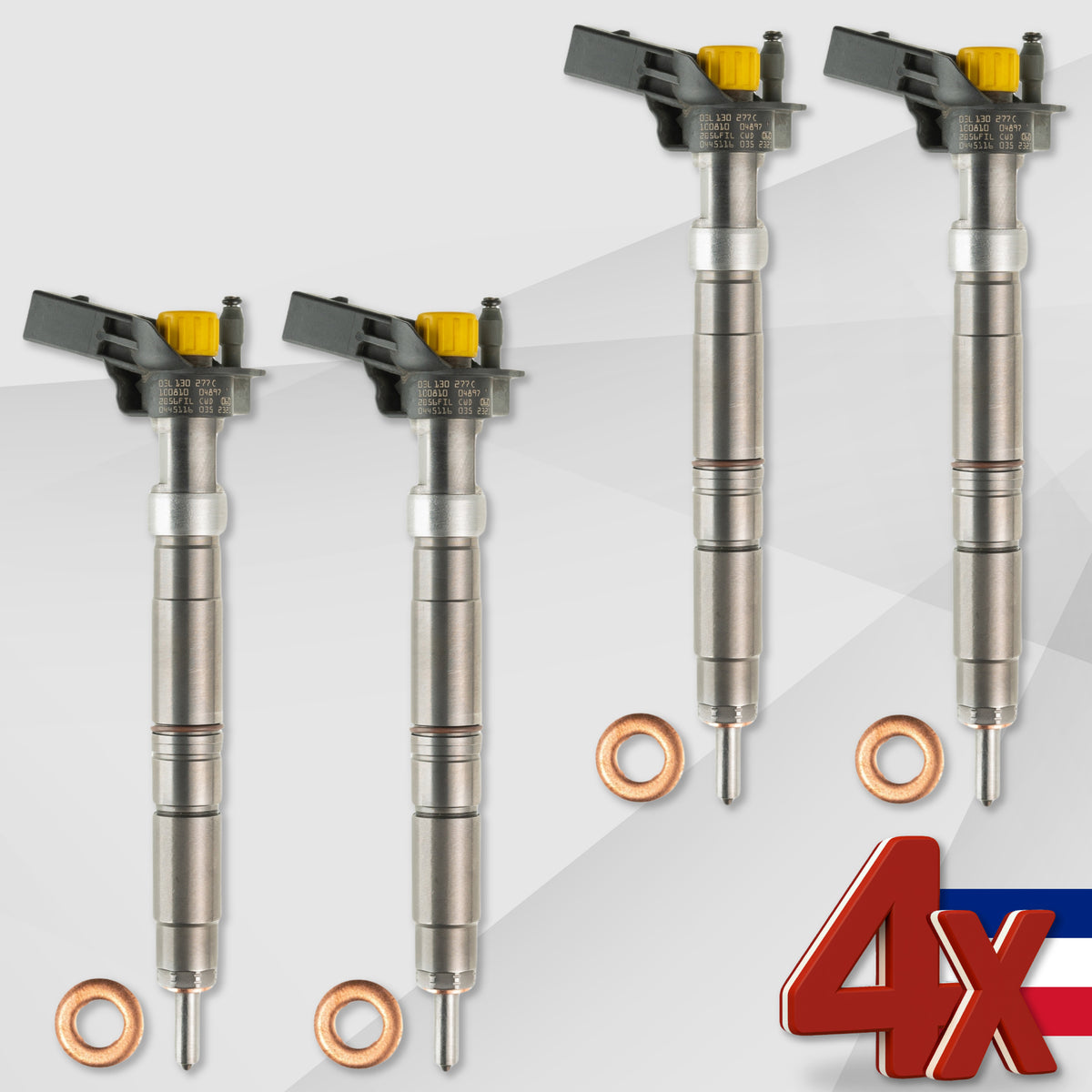 0445116035 Fuel Injectors VW Amarok California Multivan Transporter T5 2.0 TDI 03L130277C